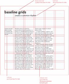 an article from the book baseline grids, which is written in red and black