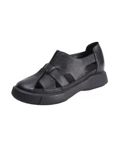 Gender: Women Item Type: Casual Shoes Main Material: Cow Leather Style: Casual, Classic, Retro Season: Spring, Summer Heel Type: Wedge Outsole Material: Rubber Heel Height: Mid-Heel (3-6 cm) Size Length cm inch 35 22.5 8.86 36 23 9.06 37 23.5 9.25 38 24 9.45 39 24.5 9.65 40 25 9.84 Casual Leather Flats, Summer Heels, Tube Top Dress, Leather Sandals Flat, Hooded Dress, Leather Style, Spring Summer Dress, Heel Type, Rubber Heels