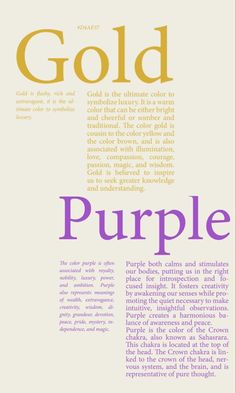 an article in the book gold purple