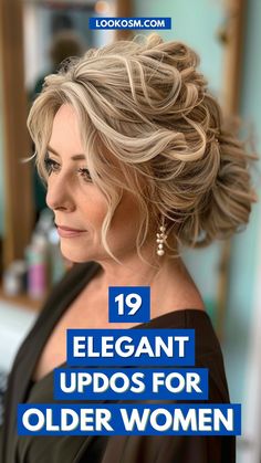 Elegant Updos for Every Age: 19 Stylish Choices for Older Women Formal Hair Styling, How To Do Hair Updos For Medium Hair, Mother Of The Bride Hair With Extensions, Wedding Hair Updo Medium Length, Hairstyles For Grandmother Of The Bride, Wedding Updo With Pins, Mother Of Bride Updos For Medium Hair, Elegant Updo For Wedding, Mother Updos For Wedding