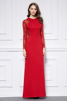 10% off now|Shop affordable elegant sheath embroided polyster long evening dress with long sleeves online. Free Shipping and Custom-made. Pro since 2009. Winter Floor-length Stretch Dresses, Fitted Sequin Maxi Dress For Fall, Fall Embellished Floor-length Dresses, Embellished Floor-length Winter Dresses, Winter Floor-length Embellished Dresses, Winter Embellished Floor-length Dress, Fitted Long Sleeve Holiday Maxi Dress, Fall Sequin Long Sleeve Maxi Dress, Red Embroidered Fitted Maxi Dress