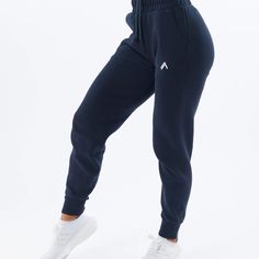 Elmts Cuffed Jogger Women's Interlock Knit Cuffed Jogger Color: Harbor Navy Condition: New W/ Tags + Bag Alphaleteathletics.Com/Products/Womens-Elmts-Relaxed-Cuffed-Jogger-Harbor-Navy Welted Slip Pocket On Back Right Side Inner-Mounted Flat Drawstrings Spacious Side Pockets With Tape Reinforcement Reinforced Seam Construction Fitted Ankle Cuffs Alphalete A Logo In 3d Silicone On Left Thigh Waterproof Brand Label On Center Waistband Oversized Fit Structured Interlock Fabric Extended, Elasticated Waistband 27.5” Inseam Fitted Sports Joggers, Fitted Training Sweatpants With Pockets, Fitted Sweatpants With Pockets For Training, Fitted Navy Activewear With Pockets, Lounge Looks, Black Sweats, Cuffed Joggers, Sweat Joggers, Black Sweatpants