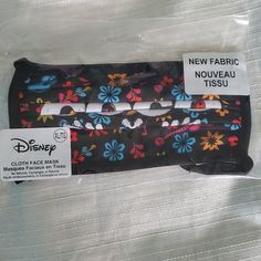 Adult Size L, Double Layer Fabric Nose And Mouth Mask. Unopened; From The Disney Store. Pixar Coco, Mouth Mask, Disney Accessories, Disney Store, Pixar, Face Masks, Double Layer, Blue Black, Coco