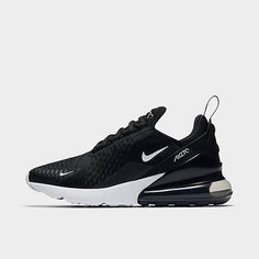 Women's Nike Air Max 270 Casual Shoes| Finish Line Workout Shoes For Women, Shoes For Women Black, Cute Running Shoes, Womens Nike Air Max 270, Athletic Shoes Nike, Running Shoes Black, Nike Air Max For Women, Air Max Women, Workout Shoes