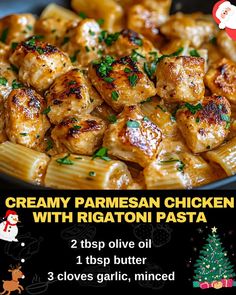 Creamy Parmesan Chicken with Rigatoni Pasta Rigatoni Pasta Recipes, Chicken Breast Pasta, Chicken Rigatoni, Creamy Parmesan Chicken, Rigatoni Recipes, Mexican Casserole Recipe, Rigatoni Pasta, Chicken Pasta Bake