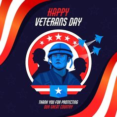 the veterans day poster features an image of a soldier