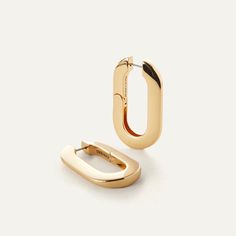 Mega U-Link Earrings | JENNY BIRD Modern Gold Hinged Hoop Earrings, Modern Clip-on Huggie Earrings, Modern Huggie Hoop Earrings Clip-on, Jenny Bird Earrings, Modern Clip-on Hoop Huggie Earrings, Modern Clip-on Huggie Hoop Earrings, Luxury Brass Clip-on Hoop Earrings, It's Locked, Mindy Kaling