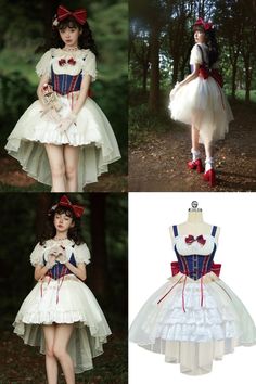 Search ID "LA13141" on lolitain.com💌 Include: Dress*1🍎 Style Types: Sweet Lolita Materials: Jacquard Feature: The dress is inspired by Snow White in the fairy tale. It has a classic color scheme of red, blue, and white. The fishbone waistline modifies the body curve, and the tail behind the skirt adds a sense of layering. Fairycore Sleeveless Fairy Dress For Costume Party, Sleeveless Fairycore Dress For Costume Party, Fairycore Corset Dress For Summer Costume Party, Summer Fairycore Cosplay Dress, Fairycore Dresses For Summer Cosplay, Fairycore Dresses For Cosplay In Summer, Fairycore Sleeveless Dress For Cosplay, Summer Fairycore Dress For Cosplay, Sleeveless Fairycore Dress For Cosplay