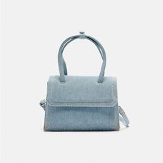 Denim Bag Trendy Denim Blue Shoulder Bag With Double Handle, Trendy Denim Satchel Bag, Rectangular Denim Satchel, Trendy Denim Shoulder Bag With Double Handle, Trendy Denim Blue Shopping Bag, Trendy Denim Shoulder Satchel, Trendy Denim Blue Shoulder Bag, Trendy Denim Blue Bag For Spring, Trendy Summer Denim Bags