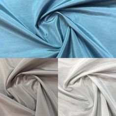 two pictures of blue and white fabric with the same color as it appears to be