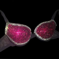 Welcome, Gorgeous Sparkly Crystal Rhinestone Bra! Made To Last Permanent Design Can Be Worn Many Times With All Different Outfits For Dancers Or Costumes! Looks Fab Underneath A Sheer Top Or Dress! Colours;Fuchsia Pink & Crystal Diamond Design; Solid Colour With Trim To Make Colour Changes;Add To Bundle Comment Or Send A Message, Style; Standard Padded Cups If You Would Like Extra Padding Or Natural Boost (No Padding) Or Don’t See Your Size Available Please Add To Bundle To Discuss Comment Or Se Rhinestone Bra Diy, Bedazzled Bra, Bling Bra, Bead Bra, Costume Bra, Crystal Bra, Diy Bra, Rhinestone Bra, Designer Bra