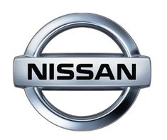 the nissan logo is shown here in this image, it appears to be an emblem