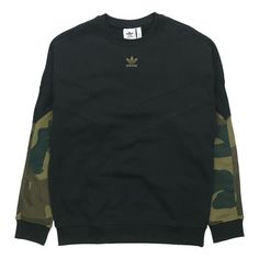 Adidas originals Camo Crew Sweat Cotton Pullover Hoody Men Black FM3357 (Men's/Round Neck) Adidas Fall Sweatshirt With Three Stripes, Adidas Crew Neck Sweatshirt For Winter, Adidas Urban Sweatshirt With Ribbed Cuffs, Urban Long Sleeve Sweatshirt With Three Stripes Branding, Adidas Hoodie Sweatshirt For Streetwear, Adidas Hoodie With Ribbed Cuffs For Streetwear, Adidas Urban Hoodie Sweatshirt, Adidas Urban Cotton Sweatshirt, Adidas Urban Long Sleeve Hoodie