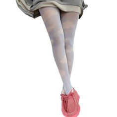 Material: Polyester, Spandex Tumblr Aesthetic Clothes, Funky Tights, Vintage Socks, Summer Shorts Denim, Printed Tights, Grunge Streetwear, Stocking Tights, Sheer Tights, Fishnet Stockings