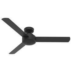 a black ceiling fan on a white background