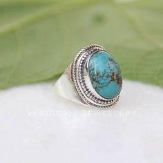 Natural turquoise ring, Sterling silver, statement gemstone ring, handmade, vintage native American style, AAA Cabochons, birthstone ring Description: Be assured that the product you order is MADE JUST FOR YOU and is not a mass produced item. The gemstone is a oval shaped TURQUOISE The rest of the ring is made from 925 STERLING SILVER i.e 92.5% pure silver. And it DOESN'T HAVE ANY LEAD OR NICKEL. I make more than 50 DIFFERENT GEMSTONES. If you want other gemstones, Please inbox me. I'll show you Bohemian Sterling Silver Crystal Birthstone Ring, Bohemian Silver Turquoise Ring With Stone Setting, Vintage Sterling Silver Turquoise Ring With Large Stone, Bohemian Sterling Silver Cabochon Crystal Ring, Bohemian Turquoise Rings With Stone Setting, Silver Turquoise Birthstone Ring For Anniversary, Bohemian Crystal Birthstone Ring, Silver Turquoise Ring As A Gift, Silver Bohemian Turquoise Ring With Stone Setting