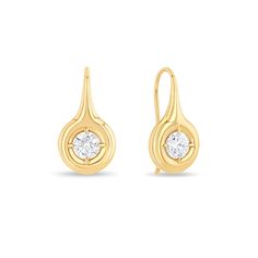 Design An elegant drop earring with round diamonds wrapped in our puffy bezel setting. Details & Dimensions - 0.50 carats Modern Formal Earrings With Bezel Setting, Modern Bezel Set Earrings For Formal Occasions, Modern Diamond Earrings With Bezel Setting, Modern Yellow Gold Bezel Setting Earrings, Elegant Round Cut Bezel Set Earrings, Elegant Bezel-set Drop Earrings, Elegant Teardrop Bezel Set Earrings, Elegant Bezel Set Drop Earrings, Elegant Yellow Gold Earrings With Bezel Setting