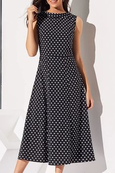 复古圆点无袖超长连衣裙 Polka Dots Dress Outfit, Dots Dress Outfit, Long Sleeve Bandage Dress, Dots Dress, Polka Dot Maxi Dresses, Maxi Dress Sale, Sequin Prom Dresses, Maxi Dress Cocktail, Dresses By Length