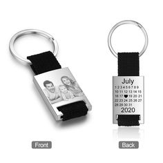 a key chain with a photo on it