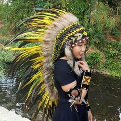 Yellow Feather Indian Headdress Replica This Headdress is 100% handmade from feathers. * Head circumference: 59 centimeters / 23 inches * Length : Medium * Beads color and pattern may vary each headdress WHY US? * 100% Handmade and Eco Friendly Product * Finest Quality - Each item will go through a Quality Control process before shipping. * No Markup Price * Every purchase supports Balinese Artisans - All Artisans will keep on following their passions while providing for their families. SHIPPING Bohemian Fitted Costume Hats And Headpieces For Festival, Bohemian Fitted Festival Costume Hats And Headpieces, Bohemian Costume Hats And Headpieces With Feathers For Festivals, Carnival Festival Costume Hats With Feathers, Festival Costume Hats And Headpieces With Feathers, Festival Feathered Costume Hat, Festival Costume Hat With Feathers, Indian Hat, Eco Friendly Product