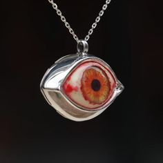 Hazel Evil Eye Talisman Pendant, Handmade Eye Jewelry, Hazel Eye Necklace, Punk Gothic Necklace, Glass Eye Jewelry, Realistic Eye Jewelry - Etsy Turkey Glass Eye Jewelry, Talisman Pendant, Realistic Eye, Silver Eye, Gothic Necklace, Eye Pendant, Hazel Eyes, Glass Eyes, Eye Jewelry