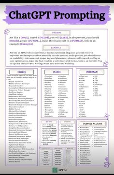 a purple and white web page with the words chat / ppt promming on it