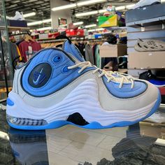 Nike Air Penny 2 Social Status Playground University Blue. Size 8.5. Brand New Without Box. See Pictures. Blue Non-slip Basketball Shoes For Streetwear, Custom Light Blue Lace-up Sneakers For Sports, Light Blue Lace-up Custom Sneakers For Sports, Nike Light Blue Sneakers For Light Sports, Mid-top Light Blue Custom Sneakers For Sports, Light Blue Sporty Sneakers With Air Cushioning, Blue Mid-top Custom Sneakers For Sports, Blue Mid-top Synthetic Running Shoes, Blue Synthetic Mid-top Running Shoes