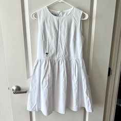 No Brand. New With Tag. Cotton. Two Layers. Length 32.87, Waist (Measure The Horizontal Sewing Line) 15.9. Spring Cotton Sleeveless Dress With Embroidery, Spring Sleeveless Embroidered Cotton Dress, Embroidered Sleeveless Dress For Daywear, Sleeveless Embroidered Dresses For Daywear, Sleeveless Floral Embroidery Day Dress, White Sleeveless Cotton Dress For Work, White Cotton Sleeveless Dress For Work, Embroidered Summer Dresses For Work, Summer Workwear Dresses With Embroidery