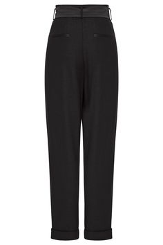 The My First Rodeo pant in Black colour is a staple part of the PALMA MARTÎN brand. This beautifully tailored pant with side pockets and contrast fabric pleats are an elevated alternative to a relaxed waist style. The fabrication and finish makes them ideal for comfort whilst being a luxurious option for that special occasion. The pant comes with a pleated Silk/Cotton belt with ties, allowing the waist to pull in and wear as you please. Relaxed fit waist with tapered leg. Model is wearing a Size My First Rodeo, First Rodeo, Leg Model, Garment Care Labels, Black Colour, Rodeo, Special Occasion, Trousers, Relaxed Fit