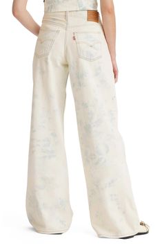 Levi's® Baggy Wide Leg Dad Jeans | Nordstrom Trendy Acid Wash Wide Leg Bottoms, High Rise Washed Flare Jeans For Streetwear, Mid-rise Faded Cotton Flare Jeans, Faded Cotton Flare Jeans With Five Pockets, Mid-rise Washed Cotton Flare Jeans, Washed Blue Cotton Flare Jeans With Frayed Hem, Light Wash Flare Jeans For Streetwear In Spring, Trendy Washed Cotton Flare Jeans, Spring Acid Wash Denim Flare Jeans