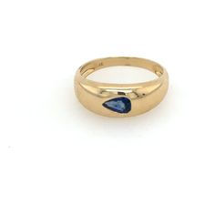 The Riley features a beautifully cut teardrop sapphire encased in a dome style gold band. Blue Sapphire symbolized truth, sincerity and loyalty. 14k yellow gold 2.47 grams Sapphire 0.51 Size 7 Classic Teardrop Gemstone Rings, Classic Domed Yellow Gold Sapphire Ring, Yellow Gold Domed Sapphire Ring, Classic Yellow Gold Domed Sapphire Ring, Timeless 14k Gold Teardrop Ring, Classic Teardrop Sapphire Ring, Classic Teardrop Ring With Polished Finish, 14k Yellow Gold Pear-shaped Birthstone Ring, Pear-shaped 14k Yellow Gold Birthstone Ring