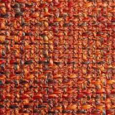 an orange and brown woven material with small squares