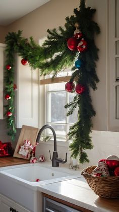 Transform your kitchen with these Christmas kitchen decor ideas From easy and cute DIY ideas to simple rustic red and white cabinets get inspired by country gold apartment and cozy Christmas cabinet decor ideas