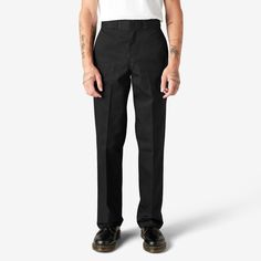 Original 874 Work Pants , Black Size 38 34 | Mens Pants | Dickies Black Plaid Pants Mens, Trendy Dickies Pants, Mens Dress Pamts, Mens Cropped Black Pants, Dickies Style, Dickie Work Pants, Dickies 874, Black Pants Men, Dickies Pants