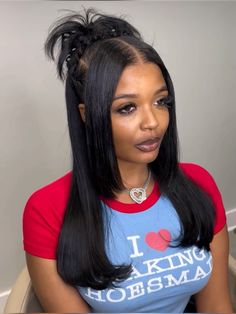 9s Hairstyle, Hairstyles With Flipped Out Ends, Birthday Hairstyles For Black Women Updo, Synthetic Quick Weave Hairstyles, Flip Hairstyle Black Women, 18inch Wig, 2000 Hairstyles Early 2000s Hair, Long Bob Hairstyles For Black Women, Short Wig Hairstyles For Black Women