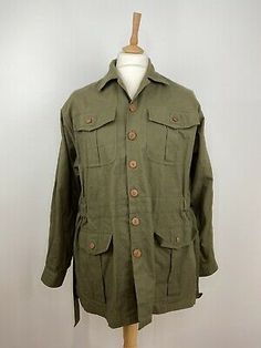 (eBay) Vintage Orvis Canvas Green Hunting Fishing Shirt Jacket Field Coat Mens - Size L Khaki Sport Coat With Flap Pockets, Long Sleeve Outerwear With Pockets For Hunting, Long Sleeve Hunting Outerwear With Flap Pockets, Green Long Sleeve Utility Jacket For Hunting, Casual Long Sleeve Hunting Sport Coat, Long Sleeve Outerwear With Flap Pockets For Hunting, Cotton Sport Coat With Multiple Pockets, Casual Long Sleeve Sport Coat For Hunting, Casual Hunting Utility Jacket With Patch Pockets