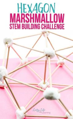 Once your kids get their hands into this hexagon marshmallow STEM building challenge, they'll probably need some extra marshmallows to finish!   #STEMchallenge #homeschoolscience #STEMforkids #livinglifeandlearning Teamwork Games For Kids, Marshmallow Stem, Skittles Experiment, Marshmallow Challenge, Teamwork Games, Everyday Science, Camp Projects, Stem Building, Building Challenge