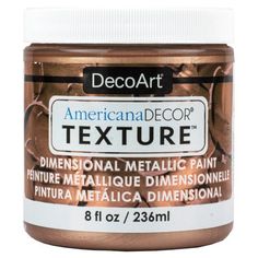 decoart american decor texture paint, 8oz jar, antique copper - click to see product details