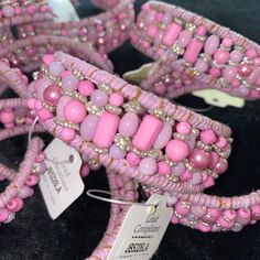 Woven With Sweet Water Pearls And Various Mixed Beads Pink Beaded Bracelets For Spring Festival, Spring Festival Pink Beaded Bracelets, Spring Bangle Beaded Bracelets, Beaded Pink Wrap Bracelet Gift, Pink Beaded Wrap Bracelet As Gift, Adjustable Beaded Bracelets For Spring Party, Spring Beaded Bracelet For Parties, Pink Hand-wrapped Bracelets With Round Beads, Pink Faceted Beads Bracelets For Party