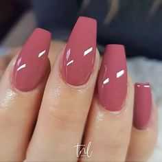 Dusty Pink Nails, Do Your Own Nails, Rose Pink Nails, Ballerina Acrylic Nails, The Best Nails, Dark Pink Nails, Boho Nails, Best Nails, Romantic Nails