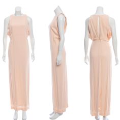 Description Peach Max Mara Sleeveless Maxi Dress With Scoop Neck, Tonal Stitching Throughout And Button-And-Loop Closure At Back, Slim Fit. Bust: 24.5" Waist: 28" Hip: 29" Length: 54.5" Fabric: 70% Viscose, 29% Acetate, 1% Elastane; Lining 80% Acetate, 15% Silk, 5% Polyamide Feminine Sleeveless Maxi Dress For Cocktail, Feminine Sleeveless Silk Maxi Dress, Silk Sleeveless Maxi Dress In Feminine Style, Elegant Sleeveless Mini Dress For Daywear, White Cotton Summer Dress, Long Dresses Casual Maxi, Trench Coat Dress, Grey Maxi Dress, Silk Floral Dress