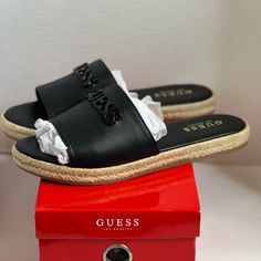 Never Worn Luxury Brand Names, Guess Shoes, Luxury Brand, Women's Shoes Sandals, Brand Names, Luxury Branding, Shoes Sandals, Women Shoes, Sandals