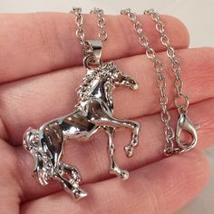 Extra Long Necklace, Blue Stone Necklace, Napier Jewelry, Prom Dance, Horse Pendant, Country Stuff, Rhinestone Statement Necklace, Horse Accessories, Horse Necklace