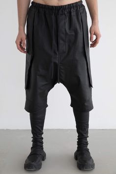 Lunar Laboratories  Explorer Drop Crotch Pants Coated Denim  Also available in polyester All measurements Feel free to ask anything Tapered Bottoms With Hip Pockets For Fall, Urban Style Stretch Wide Leg Bottoms, Urban Stretch Wide Leg Bottoms, Urban Fitted Cargo Pants, Tapered Streetwear Bottoms With Pockets, Tapered Bottoms With Pockets For Streetwear, Fitted Pants For Streetwear, Techwear Full Length Bottoms With Belt Loops, Urban Bottoms With Hip Pockets For Fall