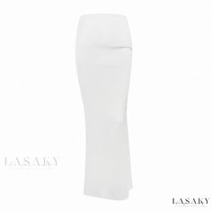 Lasaky - Elegant White Bodycon Mermaid Skirt with Sexy Hip-Hugging Design Elegant White Bottoms For Club, Elegant White Club Bottoms, Elegant White Club Pants, Elegant High Stretch Bottoms For Party, Elegant Stretch Bottoms For Club, High Waist Fitted Maxi Skirt For Party, Fitted Solid Maxi Skirt For Party, White Fitted Maxi Skirt For Night Out, High Waist Bodycon Bottoms For Club