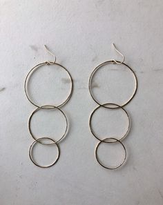 HARLOW Triple Drop Earrings - Nashelle Silver Bohemian Earrings With 14k Gold Filling, Bohemian Silver Earrings In 14k Gold Filled, Unique Hypoallergenic Hoop Jewelry, Bohemian 14k Gold-filled Pierced Jewelry, Bohemian 14k Gold Filled Pierced Jewelry, Unique Small Hoop Hypoallergenic Earrings, Unique Hypoallergenic Small Hoop Earrings, Unique Hypoallergenic Brass Jewelry, Hypoallergenic Small Hoop Earrings