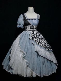 [Deadline for reservations: June 20] Alice in Wonderland Asymmetrical – Belchic Alice Costume, Alice In Wonderland Dress, Wonderland Dress, Alice In Wonderland Costume, Wonderland Costumes, Check Dress, Asymmetrical Design, Lolita Dress, Lolita Fashion