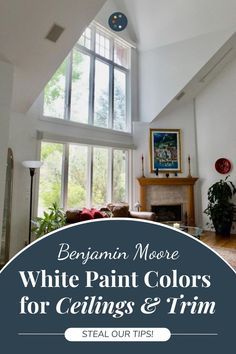 white paint colors for ceilings and trim