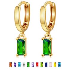 PRICES MAY VARY. 💕【EMERALD MAY BIRTHSTONE EARRINGS】- May Birthstone is Emerald gemstone. Emerald has always been associated with fertility, rebirth and love, making it perfect for mothers. Best Mother's Day Jewelry Earrings, Greart Birthday, Anniverary, Wedding gifts. Today, Emerald represents wisdom, growth and patience. 💕【𝗗𝗢𝗨𝗕𝗟𝗘 𝗕𝗘𝗭𝗘𝗟 𝗦𝗘𝗧𝗧𝗜𝗡𝗚, 𝗦𝗧𝗢𝗡𝗘 𝗪𝗢𝗡'𝗧 𝗟𝗢𝗢𝗦𝗘 】- Using classic bezel setting way and double setting to make sure the stone won't fall, design to l Garnet Birthstone, Hoop Dangle Earrings, Birthstone Earrings, Great Gifts For Women, Crystal Diamond, Birthstone Earring, Fancy Jewelry, Great Birthday Gifts, Diamond Drops