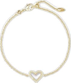 Ari Heart Delicate Chain Bracelet-Kendra Scott-Lasting Impressions Elegant Heart Bracelet With Adjustable Chain, Elegant Chain Bracelet With Extender As Gift, Dainty Heart Pendant Jewelry For Party, Metal Chain Bracelet For Gift, Chic Sterling Silver Bracelet Gift, Elegant Metal Heart Bracelet For Party, Chic Sterling Silver Bracelet As A Gift, Elegant Adjustable Chain Bracelet For Valentine's Day, Trendy Delicate Chain Bracelet